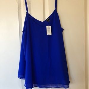 SOPHIE - Blue CHIFFON DOUBLE LAYER SWING CAMI